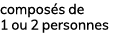 compos s de 1 ou 2 personnes
