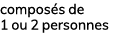 compos s de 1 ou 2 personnes