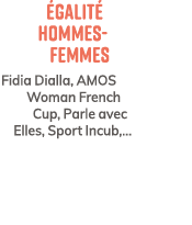  galit Hommes Femmes Fidia Dialla, AMOS Woman French Cup, Parle avec Elles, Sport Incub,...