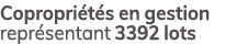 Copropri t s en gestion repr sentant 3392 lots